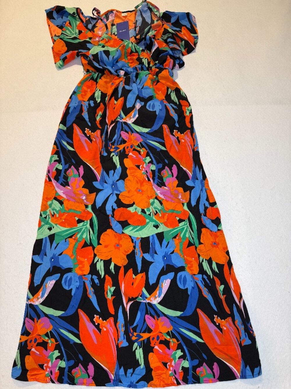 Floerns Floral Maxi Dress Women's Size 3X-large Sundress Slit High Low Hem New